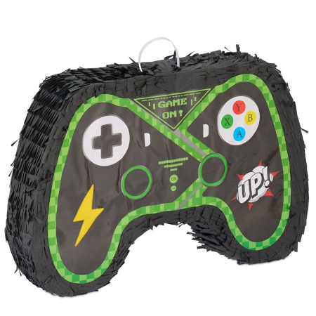 Pinata - Pinata Controler Gamepad pentru Petrecere, , din Hartie si Carton, Pinata pentru Petreceri, 42 x 28 x 8 cm, Negru