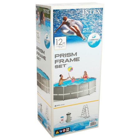 Piscina cadru metalic Intex Prism Frame, 366x99cm, 9.000 litri, cu pompa de filtrare si scara [10]
