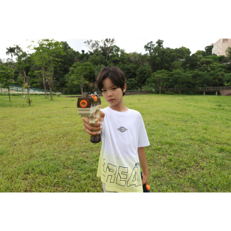 Pistol cu Apa Electric, , 2 Rezervoare 75/350 ml, din ABS+Silicon, Baterie, Incarcare USB, Conectare la Furtun, +6 Ani, Maro [3]