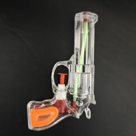 Pistol cu Apa, , pentru Copii, din Plastic, 16 x 5 x 2 cm, Transparent/Portocaliu [4]
