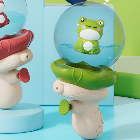 Pistol cu Apa pentru Copii, , Multifunctional, Capacitate 250 mL, Model Broscuta, 15.6x8x8.6 cm, ABS, Verde [4]