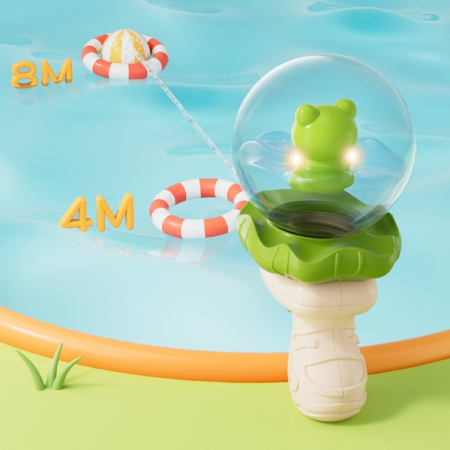 Pistol cu Apa pentru Copii, , Multifunctional, Capacitate 250 mL, Model Broscuta, 15.6x8x8.6 cm, ABS, Verde [5]