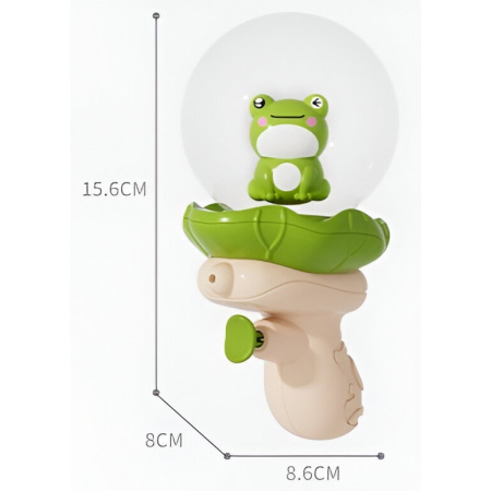 Pistol cu Apa pentru Copii, , Multifunctional, Capacitate 250 mL, Model Broscuta, 15.6x8x8.6 cm, ABS, Verde [1]