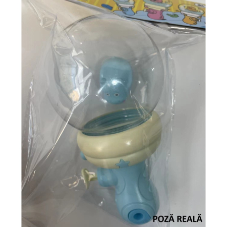 Pistol cu Apa pentru Copii, , Multifunctional, Capacitate 300 mL, Model Hipopotam, 9x9x17cm, Plastic, Albastru [6]