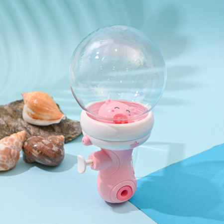 Pistol cu Apa pentru Copii, , Multifunctional, Capacitate 300 mL, Model Purcelus, 9x9x17cm, Plastic, Roz [3]