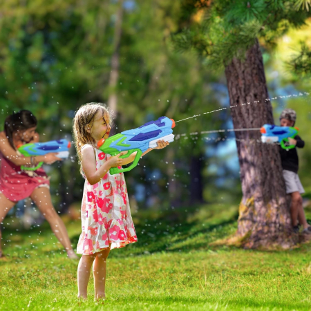 Pistol cu Apa pentru Copii, , Rezervor 900ml, Raza de Actiune 8m, 6ani+, 4 Duze, Verde [5]