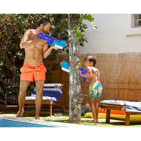 Pistol cu Apa pentru Copii, Rezervor de 1500 ml, Maner de transport, Pentru Piscina/Plaja, , 3 ani+, Bleumarin, Lungime 44 cm [6]