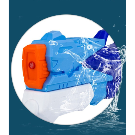 Pistol cu Apa pentru Copii, Rezervor, Pentru Piscina/Plaja, , 6ani+, 3 duze, Albastru, 300ML [6]