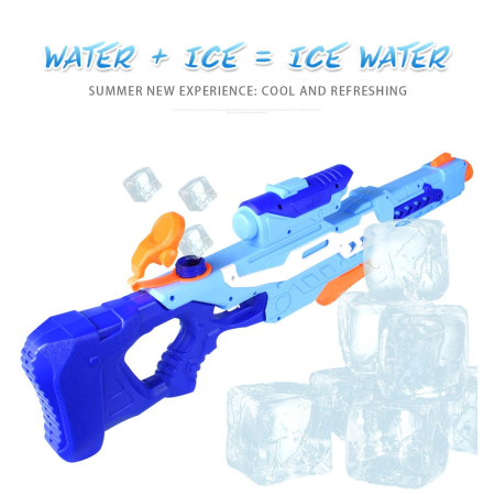 Pistol cu Apa pentru Copii, Rezervor, Pentru Piscina/Plaja, , 6ani+, Albastru, 1200ML [4]