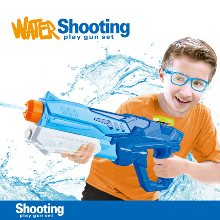 Pistol cu Apa pentru Copii, Rezervor, Pentru Piscina/Plaja, , 6ani+, Albastru, 600ML [3]