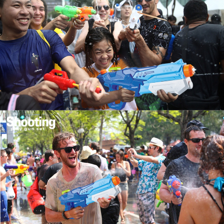 Pistol cu Apa pentru Copii, Rezervor, Pentru Piscina/Plaja, , 6ani+, Albastru, 600ML [4]