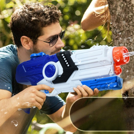 Pistol cu Apa pentru Copii, Rezervor, Pentru Piscina/Plaja, , 6ani+, Albastru/Multicolor, 2000ML [5]