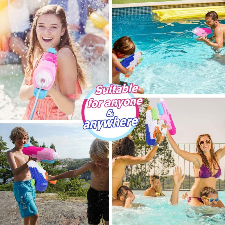 Pistol cu Apa pentru Copii, Rezervor, Pentru Piscina/Plaja, , 6ani+, Roz, 1250ML [3]