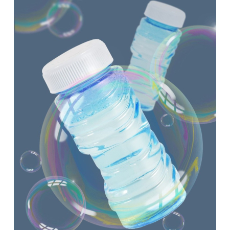 Pistol pentru Baloane de Sapun, , 132 de Gauri, Lumini Colorate, Tavita, Lichid, Baterie de Li, Cablu de Incarcare, 25cm x 13cm x 26cm, Albastru [3]