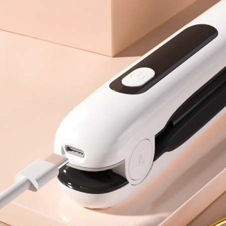 Placa de Par fara Fir, , Adaptor Tip C, 4 Trepte de Temperatura, Tensiune 5V, Capacitate Baterie 5000 mAh, Indreptat, Ondulat, 23.5x3.3x4.5 cm, Alb [2]