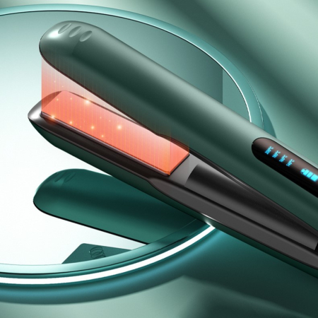 Placa de Par fara Fir, , Adaptor Tip C, 4 Trepte de Temperatura, Tensiune 5V, Capacitate Baterie 5000 mAh, Indreptat, Ondulat, 23.5x3.3x4.5 cm, Verde [10]