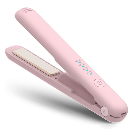 Placa de Par fara Fir, , Adaptor Tip C, Tensiune 5V, Capacitate Baterie 3000 mAh, Indreptat, Ondulat, 4 Trepte de Temperatura, 21.8 x 3.1 x 3.4.1 cm, Roz [3]