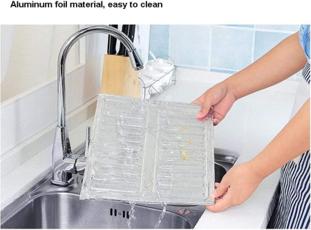Placa de Protectie pentru Aragaz din Aluminiu, Anti Stropi, Pliabila, 32.5 x 84 cm - ORIGINAL DEALS [4]