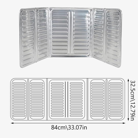 Placa de Protectie pentru Aragaz din Aluminiu, Anti Stropi, Pliabila, 32.5 x 84 cm - ORIGINAL DEALS [10]