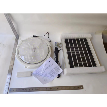 Plafoniera solara , 200 W, diametru 320 MM, cu telecomanda, Lungime prelungitor: 4.6 m, alb rece [6]