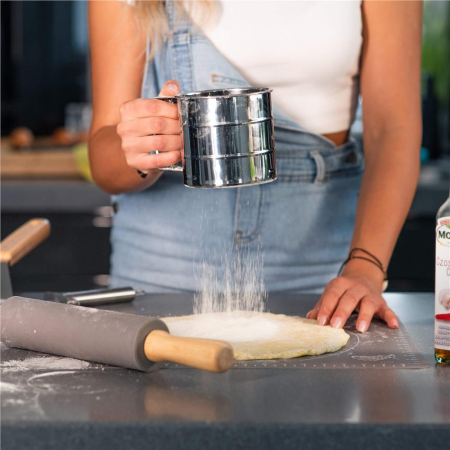 Plansa din silicon alimentar de framantat aluat, rezistenta la temperaturi ridicate, 50x40cm, gri [32]