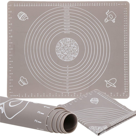 Plansa din silicon alimentar de framantat aluat, rezistenta la temperaturi ridicate, 50x40cm, gri [3]