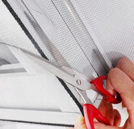 Plasa anti-insecte, pentru geam, fixare scai, dimensiune ajustabila, 130x150cm, negru [4]