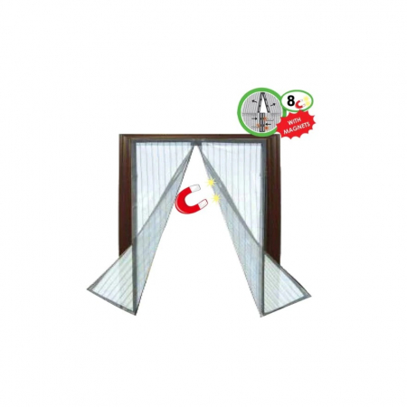 Plasa cu Magnet pentru Fereastra impotriva Tantarilor, Mustelor si a Insectelor Zburatoare, 120 x 120cm, Negru [2]