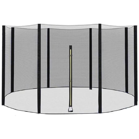 Disponibil livrare locker S - Plasa de siguranta si protectie pentru trambuline, 305 cm, inaltime 180 cm, cu 6 stalpi exteriori