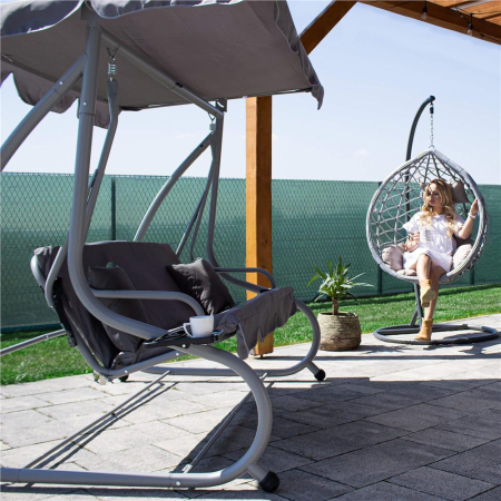 Plasa umbrire si intimitate pentru gard, 1.2m latime, 50m lungime, 140g densitate, gri [4]