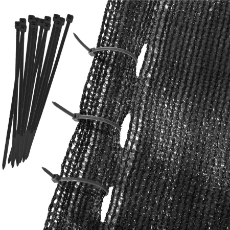 Plasa umbrire si intimitate pentru gard, 1.5m latime, 10m lungime, 140g densitate, negru [8]