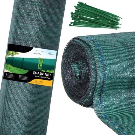 Plasa umbrire si intimitate pentru gard, 1.5m latime, 10m lungime, 140g densitate, verde [14]