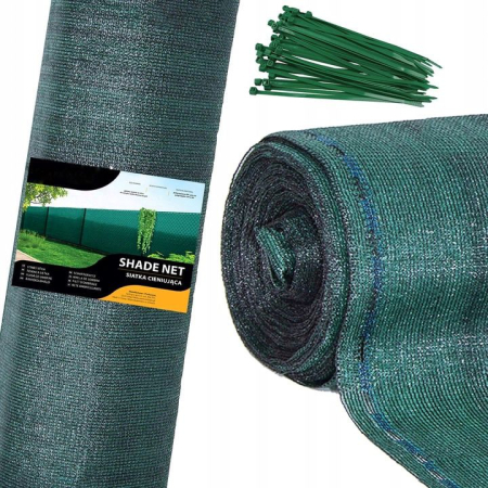Plasa umbrire si intimitate pentru gard, 1.5m latime, 50m lungime, 140g densitate, verde [3]