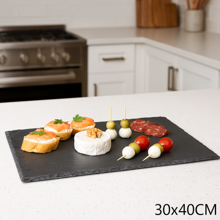 Platou servire Atmosphera ardezie, 30x40 cm, negru [7]