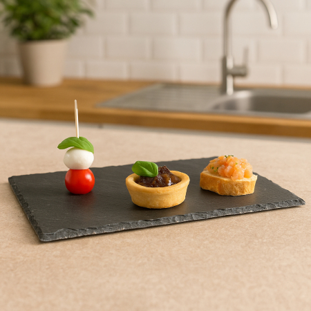 Platou servire Atmosphera din ardezie, 32x24 cm, negru [4]