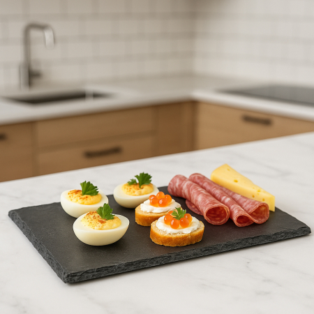 Platou servire Atmosphera din ardezie, 32x24 cm, negru [5]