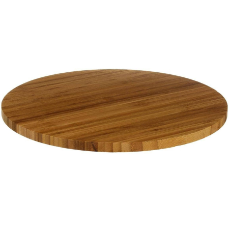 Casă - Platou servire rotativ 5Five Bambou din bambus natural, diametru 35 cm, maro