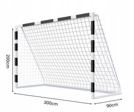 Poarta de fotbal din otel, 200x300 cm, profil 38mm, cu elemente de fixare [3]