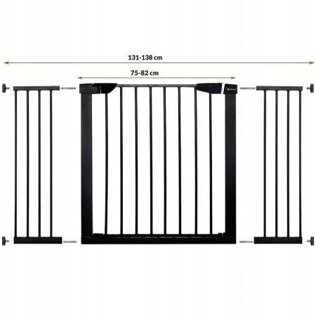 Poarta de siguranta Safety Gate pentru scari, ajustabila 131-138 cm, din otel, neagra [11]