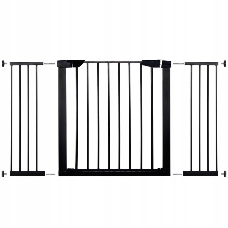 SISTEME SIGURANTA COPII - Poarta de siguranta Safety Gate pentru scari, ajustabila 131-138 cm, din otel, neagra