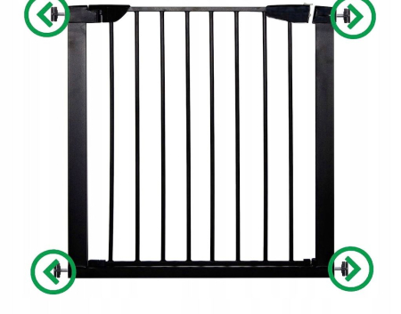 Poarta de siguranta Safety Gate pentru scari, ajustabila 131-138 cm, din otel, neagra [4]