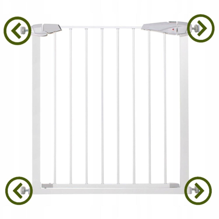 Poarta de siguranta Safety Gate pentru scari, ajustabila 76-85 cm, din otel, alba [6]