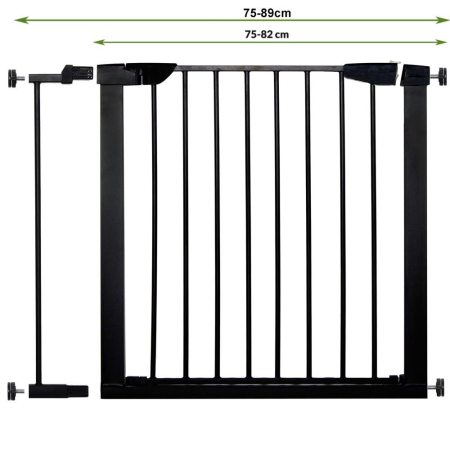 Poarta de siguranta Safety Gate pentru scari, ajustabila 83-89 cm, din otel, neagra [7]