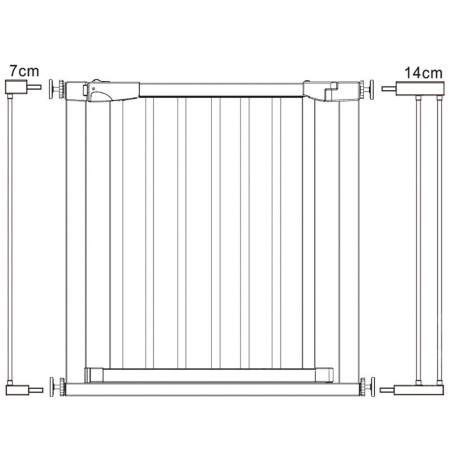 Poarta de siguranta Safety Gate pentru scari, ajustabila, din lemn cu structura otel, 96-103cm, negru maro [1]