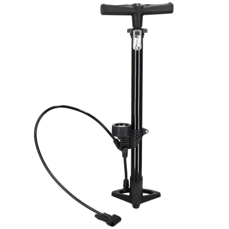 Disponibil livrare locker S - Pompa bicicleta cu manometru, accesorii umflare mingi si articole gonflabile, 160PSI, aluminiu, 60cm