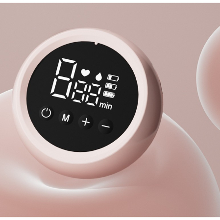 Pompa de San Electrica 2 in 1, , cu 2 Biberoane, Capacitate 180 ml, Incarcare USB Tip C, 1200 mAh, 2 Moduri, 9 Viteze, Roz Transparent [10]