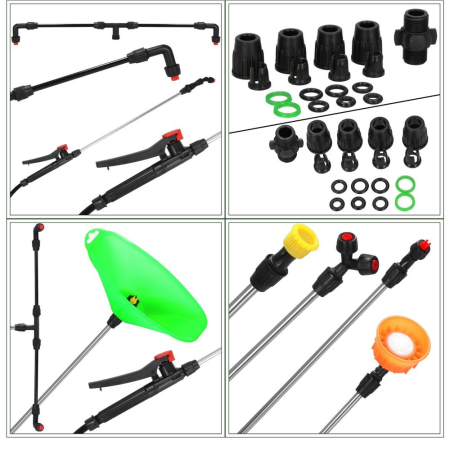 Pompa de stropit electric rucsac 16L, cu acumulator, 6 duze, lance telescopica si presiune reglabila [15]