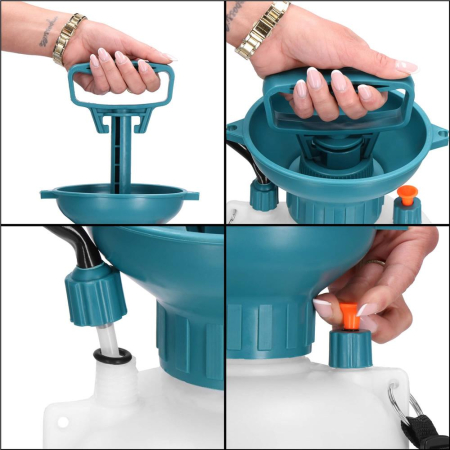 Pompa de stropit manual 8L cu lance reglabila 63 cm, 2 duze si curea de umar [21]