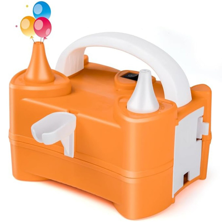 Pompe Baloane - Pompa Electrica de Umflat Baloane, , cu Doua Iesiri, 220V, Putere 400W, Accesorii petrecere, Portocaliu