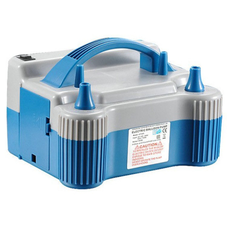 Pompe Baloane - Pompa Electrica de Umflat Baloane, , cu Doua Iesiri, 220V, Putere 680W, Accesorii petrecere, Albastru-Gri